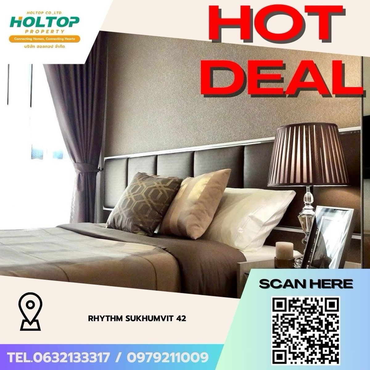 ให้เช่าคอนโดสุขุมวิท อโศก ทองหล่อ : #Z4969💥 140369 🔥ให้เช่าคอนโด Rhythm Sukhumvit 42 (รหัสเดิม S2739)