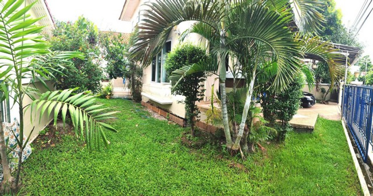 For RentHouseMin Buri, Romklao : HR3313 Sell/rent large detached house 60 sq m., potential location near 3 electric train lines & New Krungthep Kreetha Road, Perfect Park Village (Ramkhamhaeng-Suvarnabhumi)