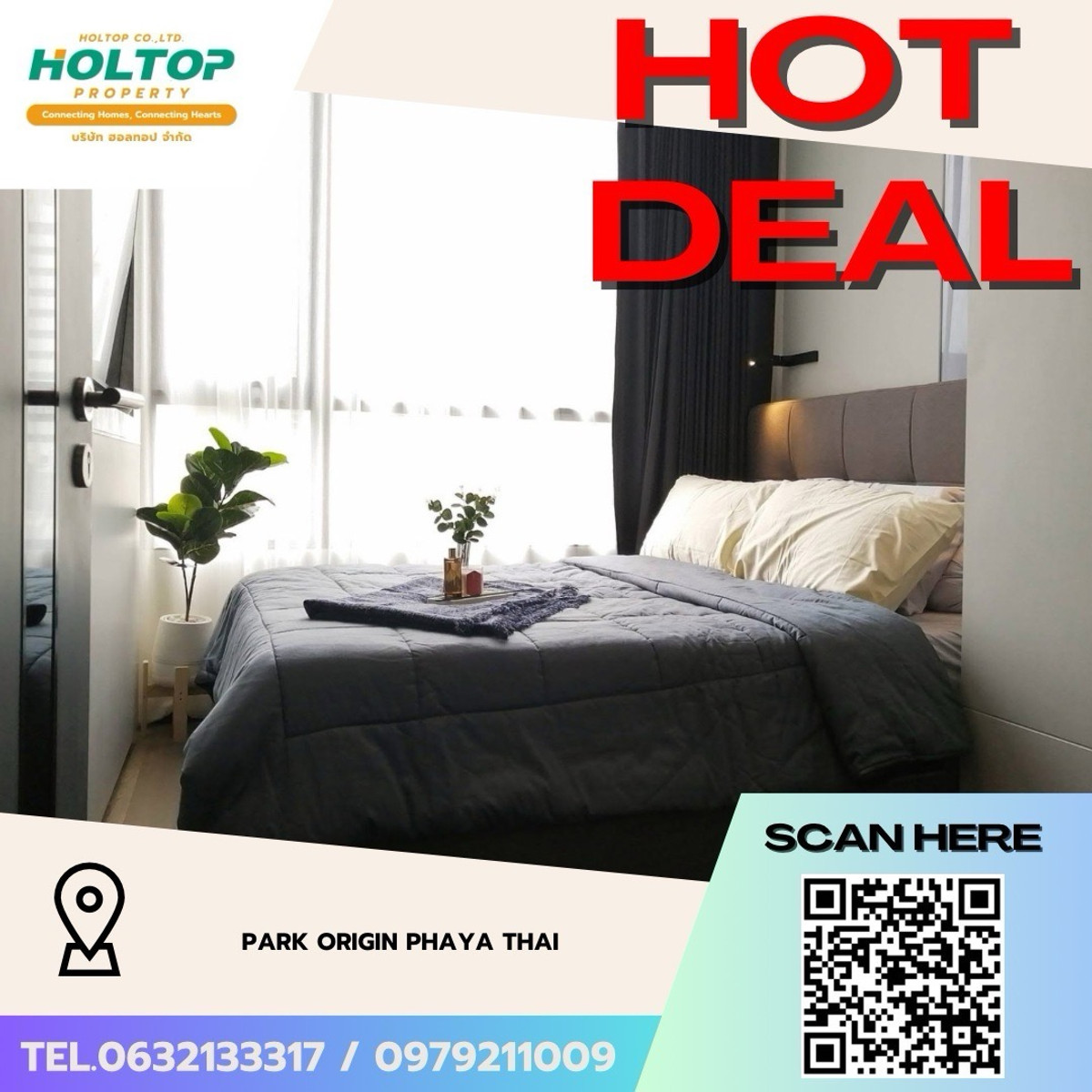 For RentCondoRatchathewi,Phayathai : #Z4986💥 150369 🔥Condo for rent Park Origin Phaya Thai