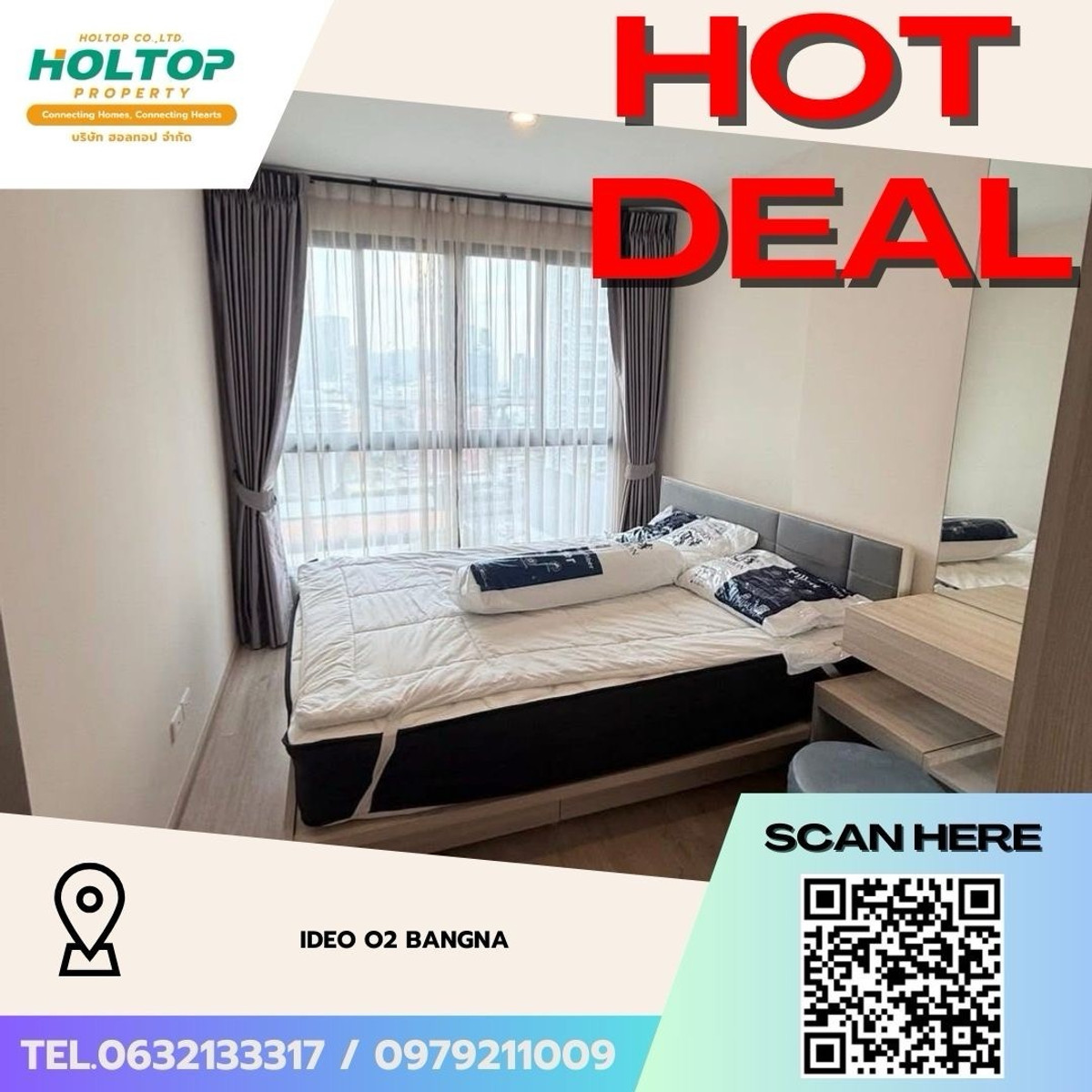 For RentCondoBangna, Bearing, Lasalle : #Z4988💥 150369 🔥Condo for rent Ideo O2 Bangna