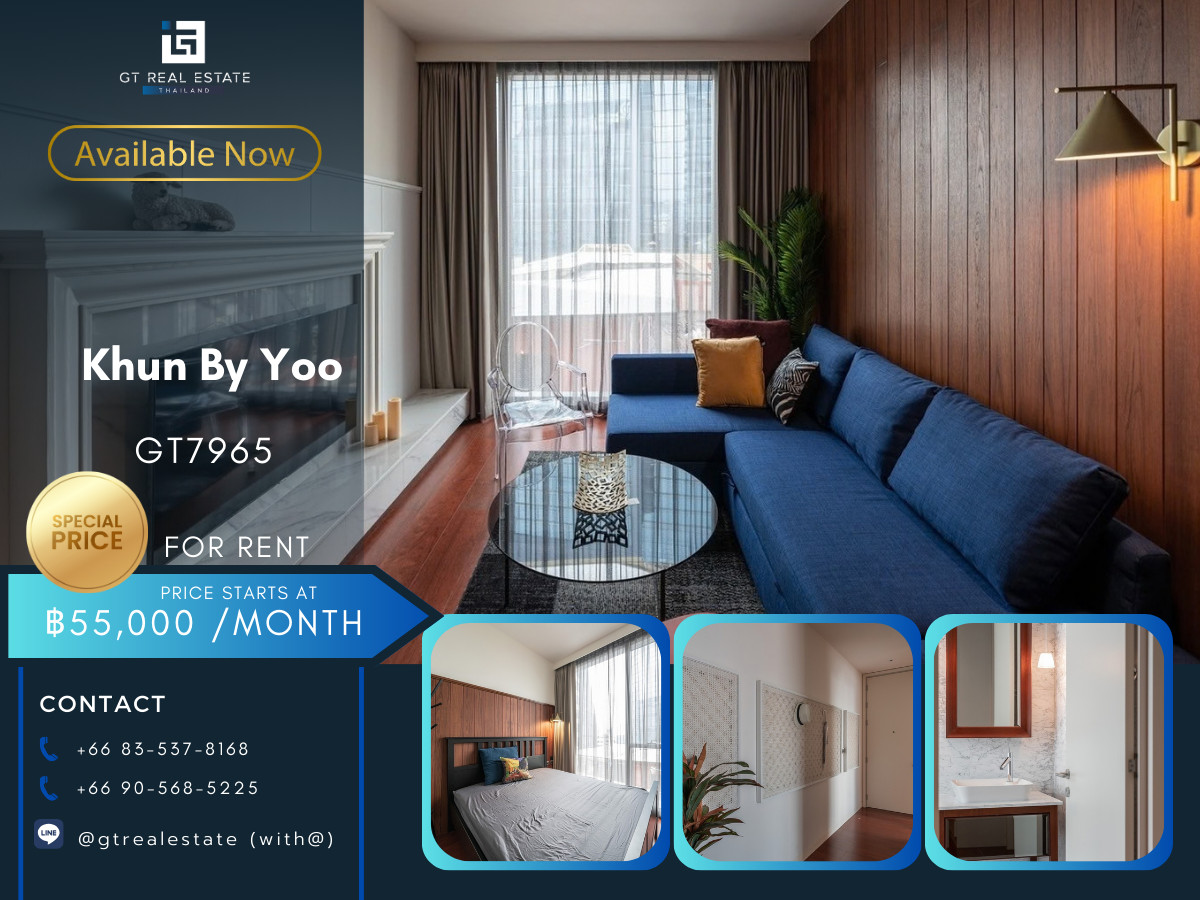 ให้เช่าคอนโดสุขุมวิท อโศก ทองหล่อ : คอนโดหรูที่ Khun By Yoo เดินทางสะดวก ใกล้รถไฟฟ้าบีทีเอส มีรถรับส่ง ห้องแต่งสวย เฟอร์นิเจอร์ครบ พร้อมอยู่!!