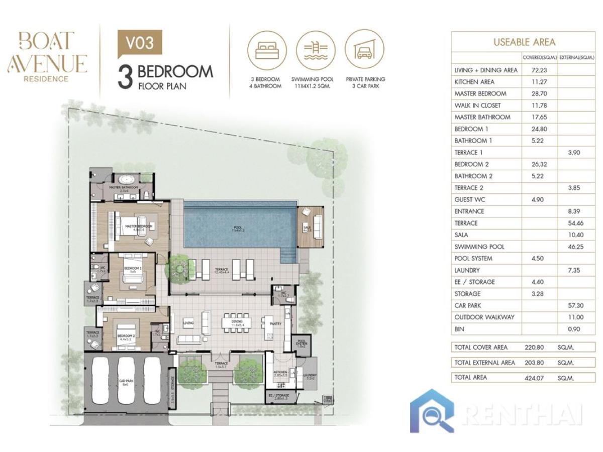 For SaleHousePhuket : For sale villa  at Boat Avenue Residence