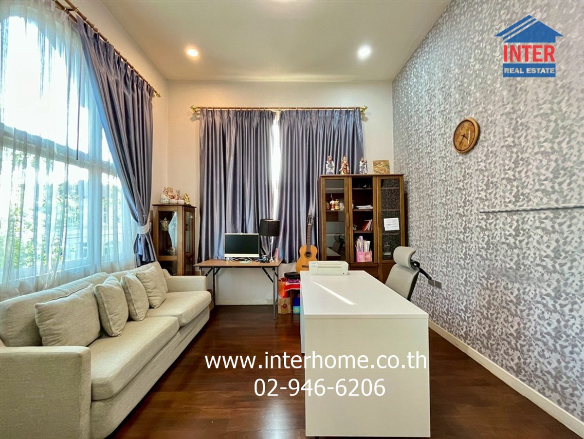 For SaleHousePhutthamonthon, Salaya : 2-story detached house, 100 sq m, Pathomporn Grand Home Village, Phutthamonthon Sai 3, Phran Nok-Phutthamonthon Road. Phutthamonthon Sai 3 Road, Bang Khae District, Bangkok