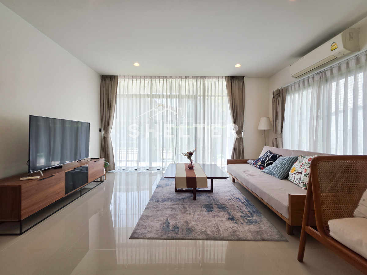 For RentHousePattanakan, Srinakarin : Single house for rent, ready to move in immediately, fully furnished, near Wellington International School 🏫