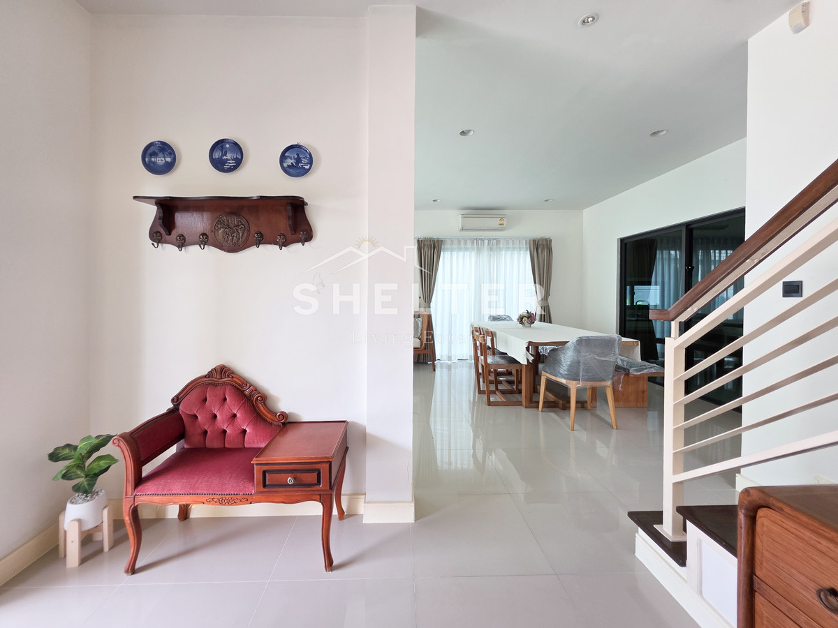 For RentHousePattanakan, Srinakarin : Single house for rent, ready to move in immediately, fully furnished, near Wellington International School 🏫