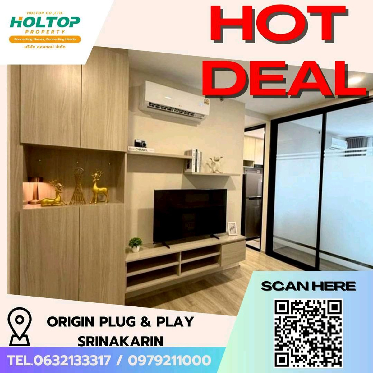 For RentCondoSamut Prakan,Samrong : #E097 (previous code s4527) 🎉160369 Condo for rent at Origin Plug & Play Srinakarin