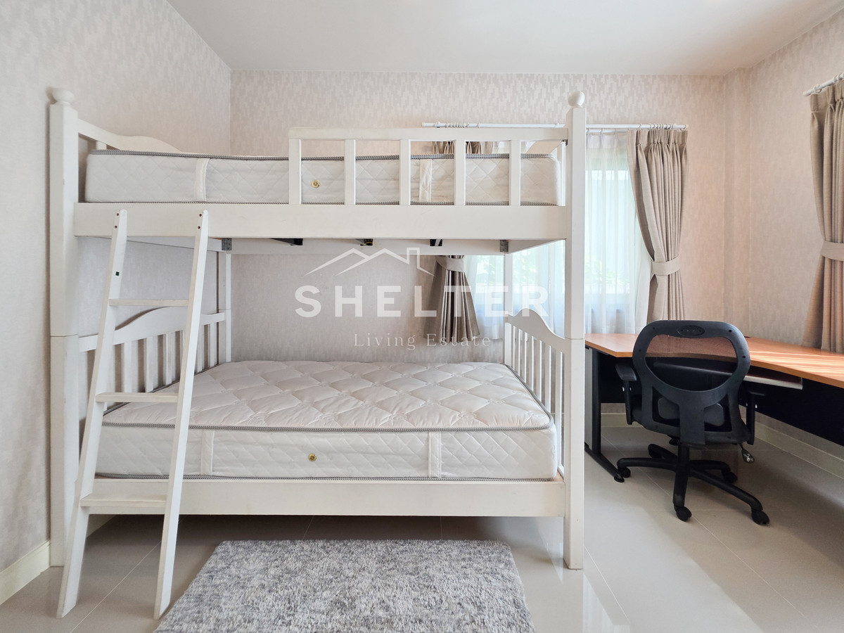 For RentHousePattanakan, Srinakarin : Single house for rent, ready to move in immediately, fully furnished, near Wellington International School 🏫