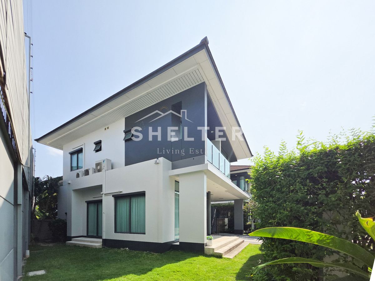 For RentHousePattanakan, Srinakarin : Single house for rent, ready to move in immediately, fully furnished, near Wellington International School 🏫