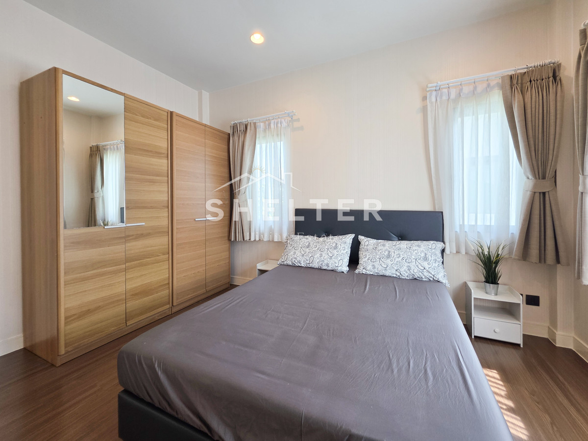 For RentHousePattanakan, Srinakarin : Single house for rent, ready to move in immediately, fully furnished, near Wellington International School 🏫