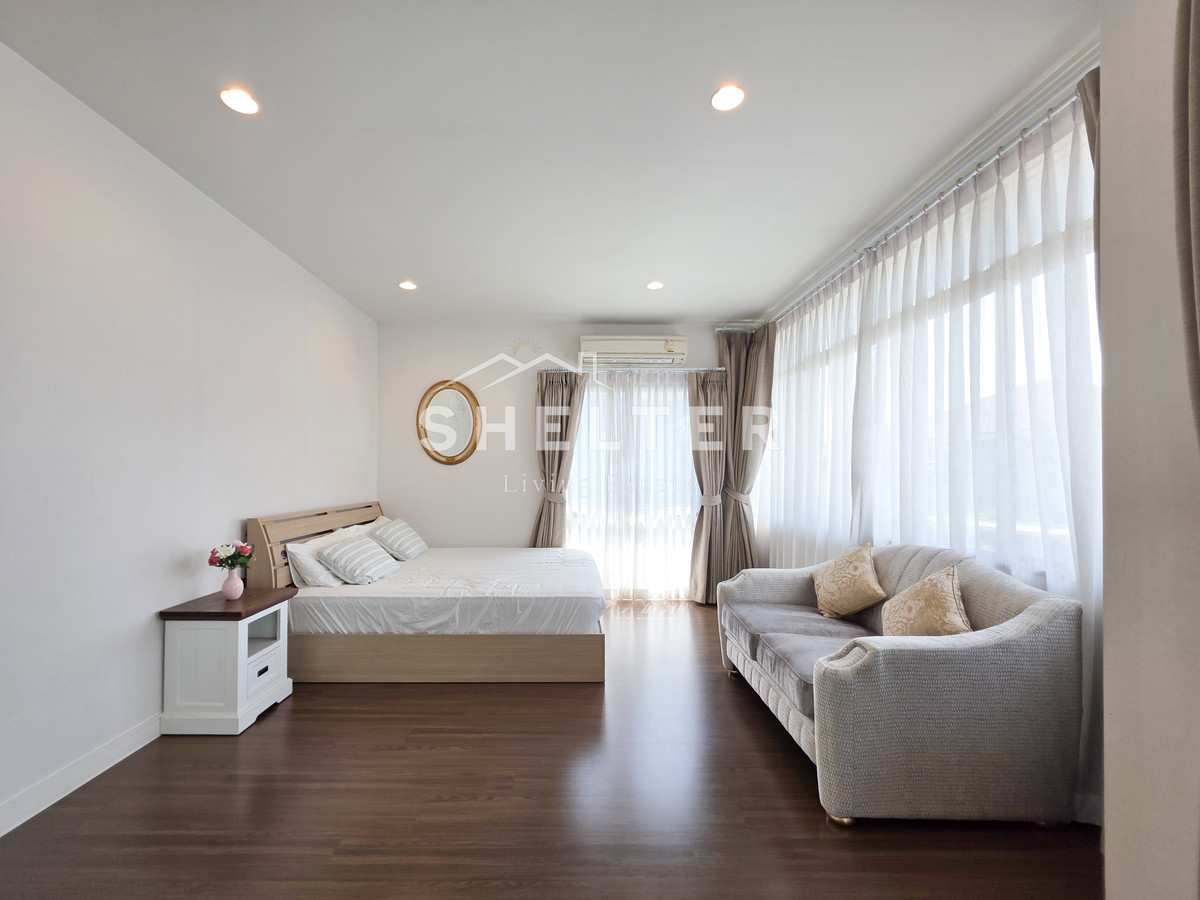 For RentHousePattanakan, Srinakarin : Single house for rent, ready to move in immediately, fully furnished, near Wellington International School 🏫