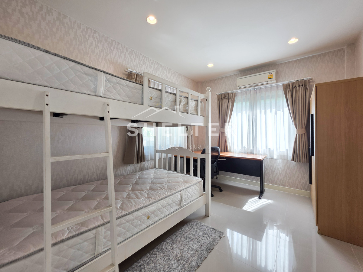 For RentHousePattanakan, Srinakarin : Single house for rent, ready to move in immediately, fully furnished, near Wellington International School 🏫