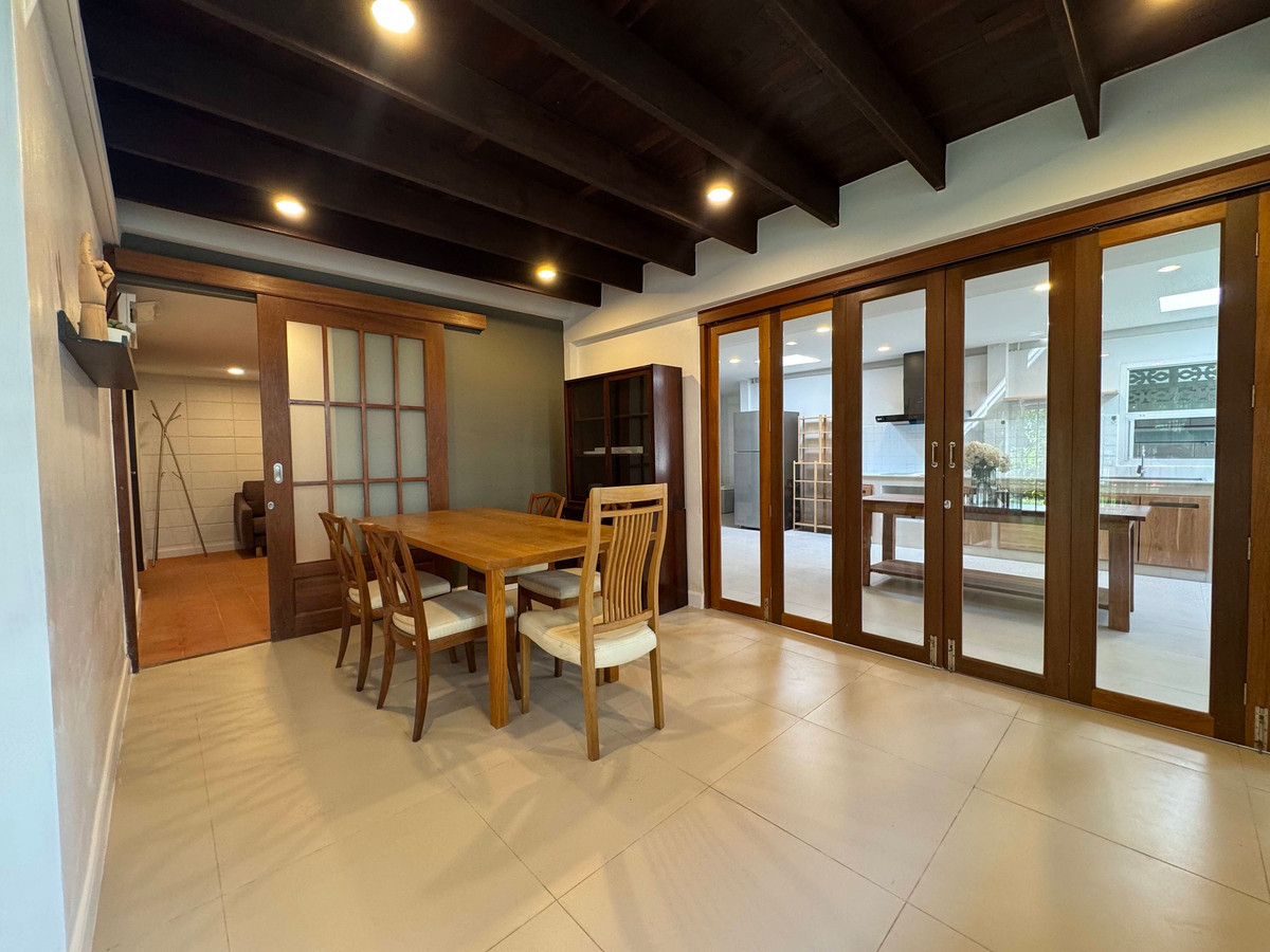 For RentHouseBangna, Bearing, Lasalle : For rent, renovated house, 96 sq m, 3 bedrooms, 4 bathrooms, 2-story detached house, Muang Kaeo 4, Soi Ratchawinit Bang Kaeo, Mega Bangna.