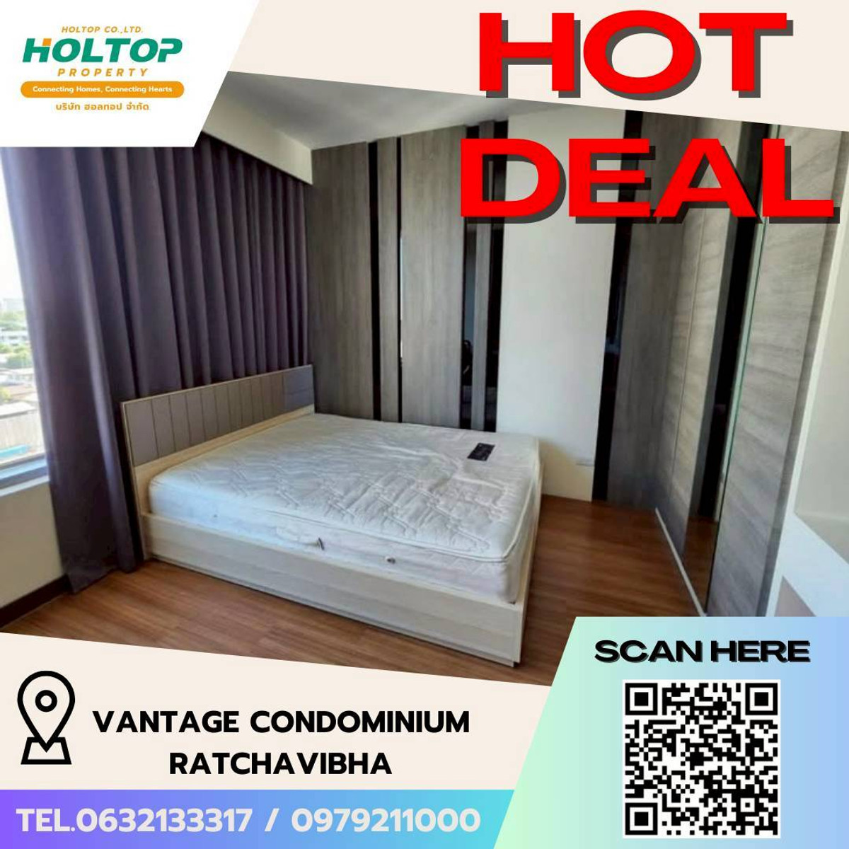 For RentCondoKasetsart, Ratchayothin : #L085🎉 160369  Condo for rent Vantage Condominium Ratchavibha (รหัสเดิม S2753)  