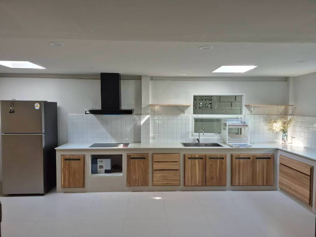 For RentHouseBangna, Bearing, Lasalle : For rent, renovated house, 96 sq m, 3 bedrooms, 4 bathrooms, 2-story detached house, Muang Kaeo 4, Soi Ratchawinit Bang Kaeo, Mega Bangna.