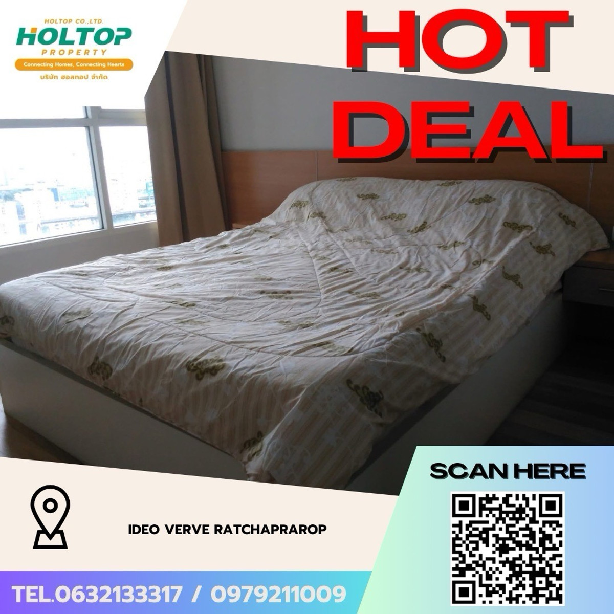 ให้เช่าคอนโดราชเทวี พญาไท : #Z4998💥 160369 🔥ให้เช่าคอนโด Ideo Verve Ratchaprarop (รหัสเดิม Z3007)