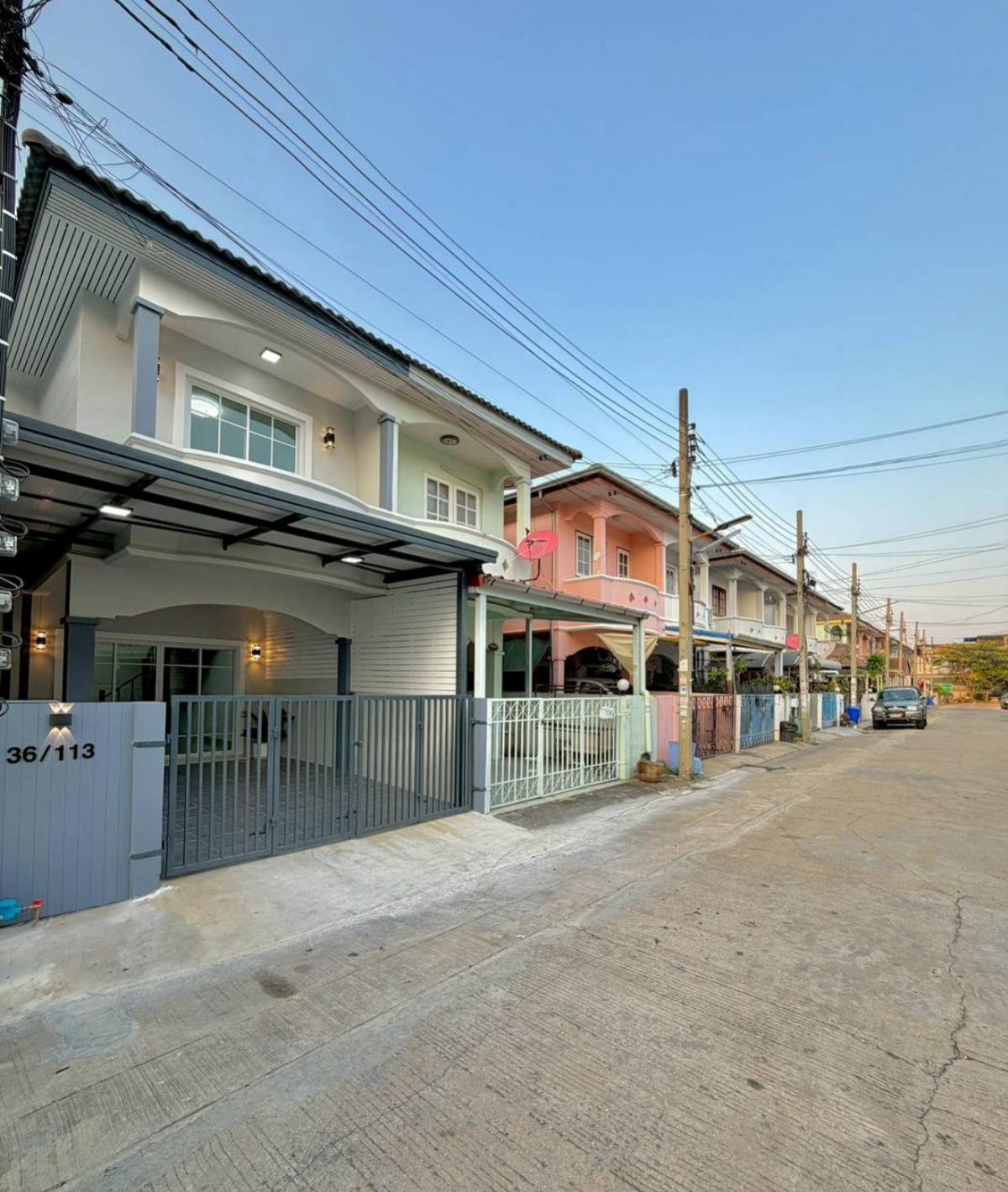 ขายทาวน์โฮมนนทบุรี บางใหญ่ บางบัวทอง : ขายทาวน์เฮ้าส์/ทาวน์โฮม  เปี่ยมสุข วัดพระนอน บางแม่นาง บางใหญ่ นนทบุรี CX-147003