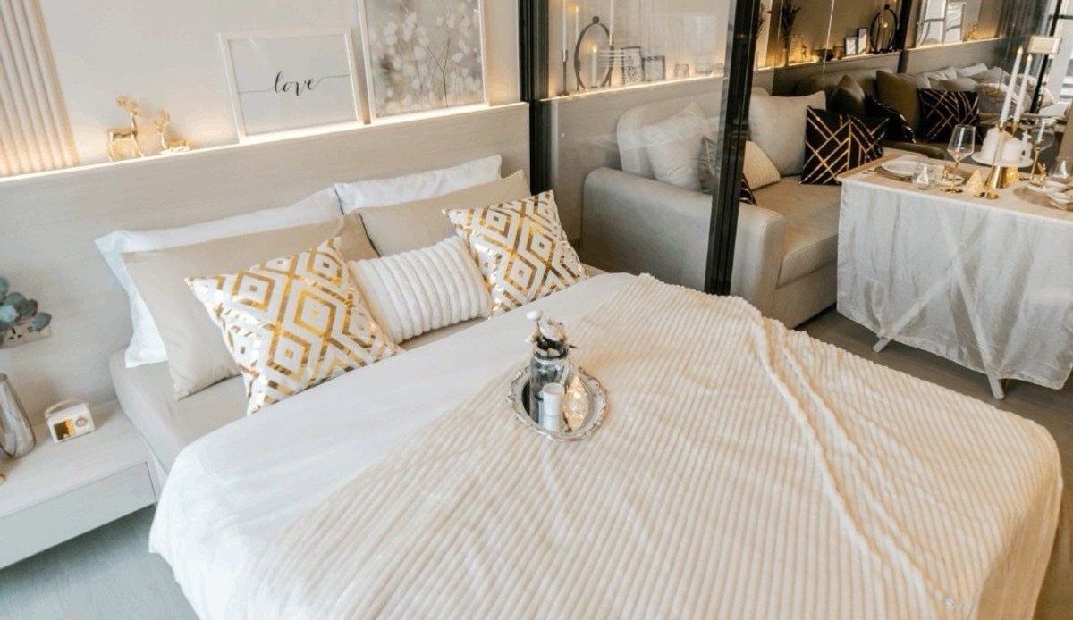 For RentCondoRama9, Petchburi, RCA : Condo for rent in NEW CBD near MRT Rama 9: One 9 Five Project: 1 bedroom, luxuriously decorated, only 350 m. to Central Rama9.