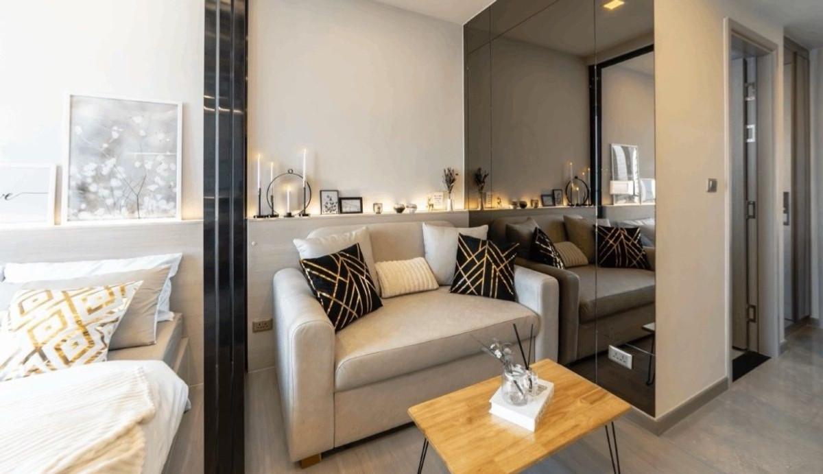 For RentCondoRama9, Petchburi, RCA : Condo for rent in NEW CBD near MRT Rama 9: One 9 Five Project: 1 bedroom, luxuriously decorated, only 350 m. to Central Rama9.