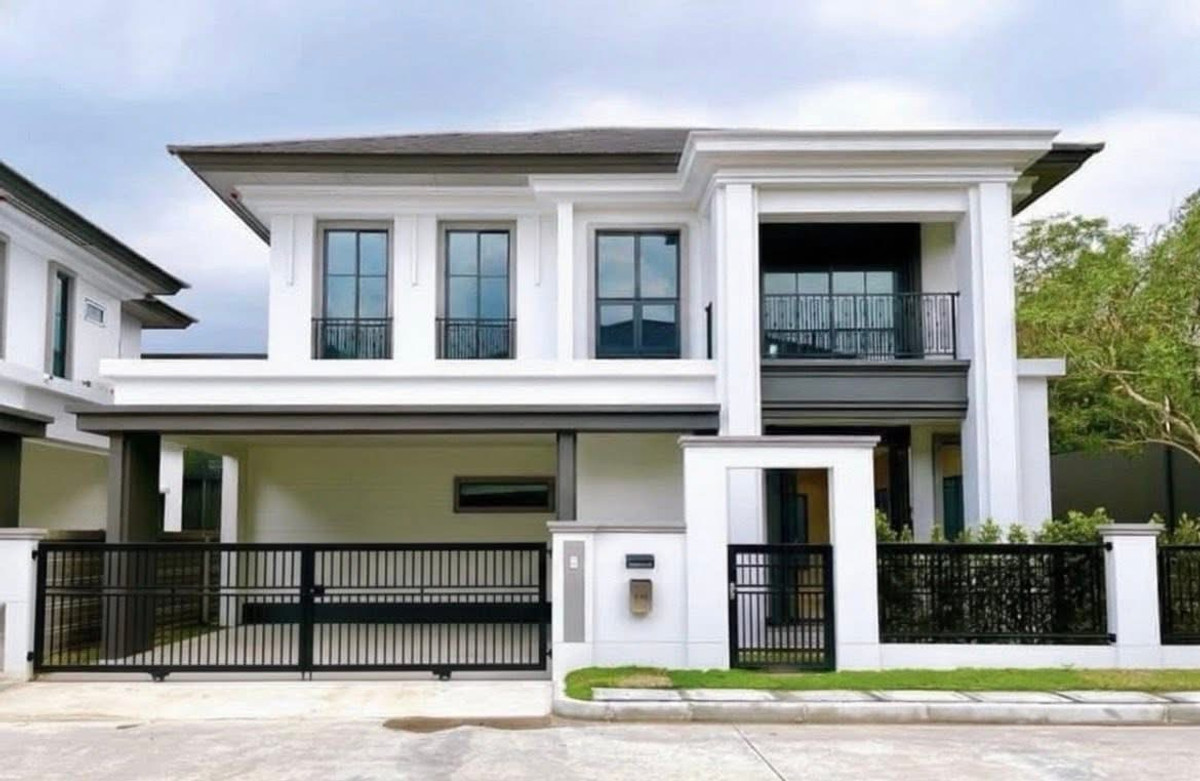 For RentHouseNonthaburi, Bang Yai, Bangbuathong : Luxury detached house for rent Setthasiri Village, Rama 5, fully furnished, near Lotus Nakhon In and The Walk Ratchaphruek.