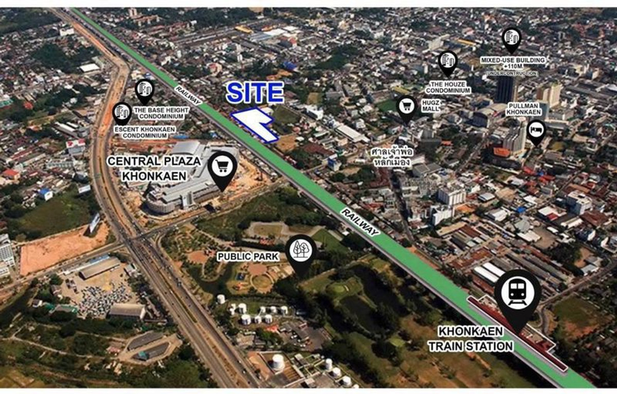 ขายที่ดินขอนแก่น : ที่ดิน 4-3-93 ไร่ ใกล้เซ็นทรัลขอนแก่น ตำบลในเมือง อำเภอเมือง จังหวัดขอนแก่น