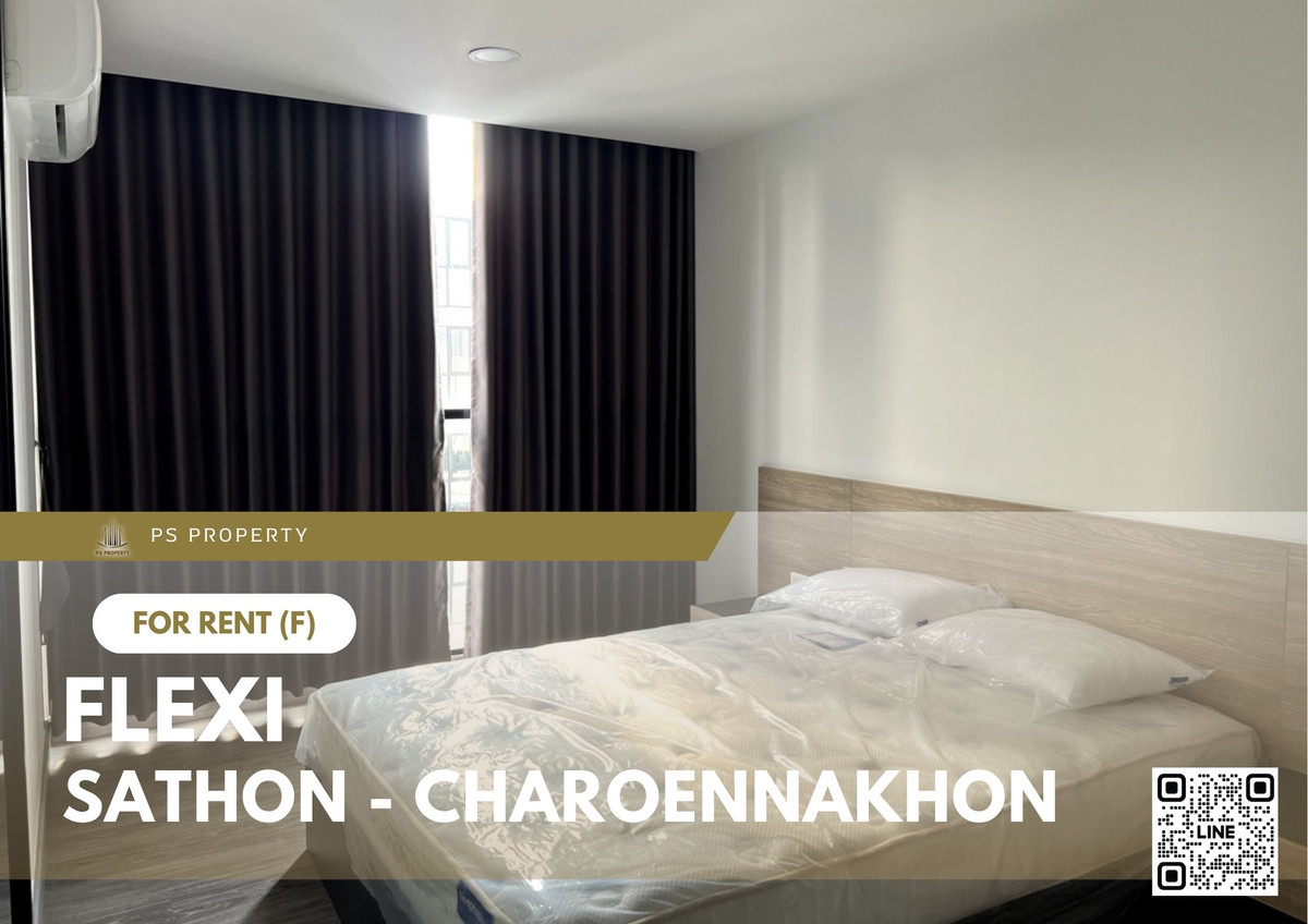 For RentCondoWongwianyai, Charoennakor : For Rent ✨ Flexi Sathon - Charoennakhon ✨ Fully furnished with appliances, near BTS Krung Thon Buri.