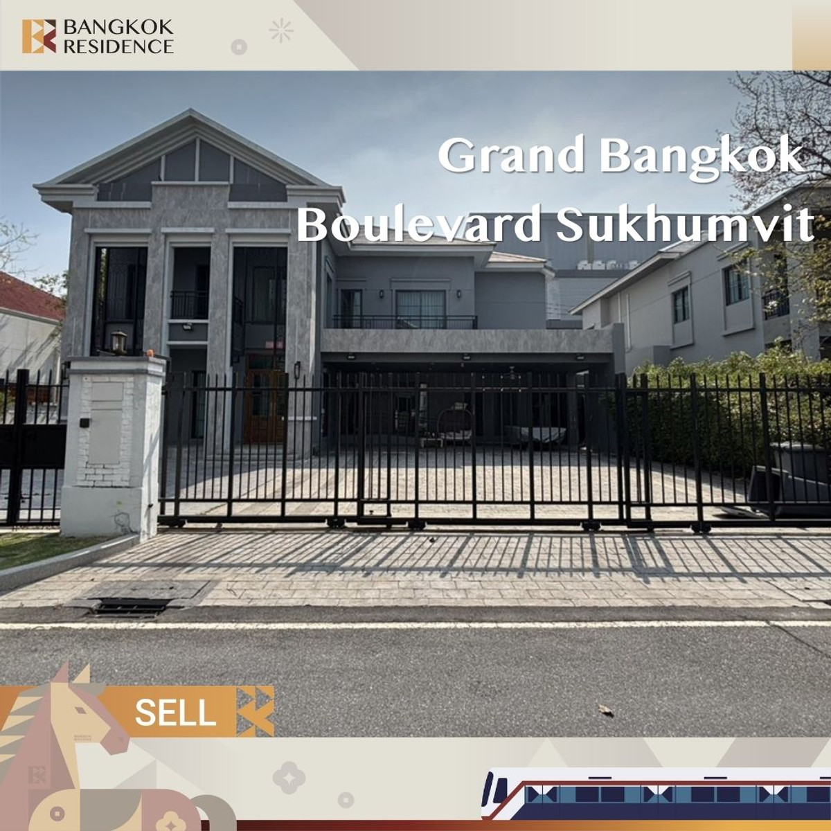 ขายบ้านบางนา แบริ่ง ลาซาล : 🏛 บ้านหรูสไตล์ English Craftsman ดีไซน์คลาสสิก หรูหราอย่างมีระดับ - Grand Bangkok Boulevard Sukhumvit