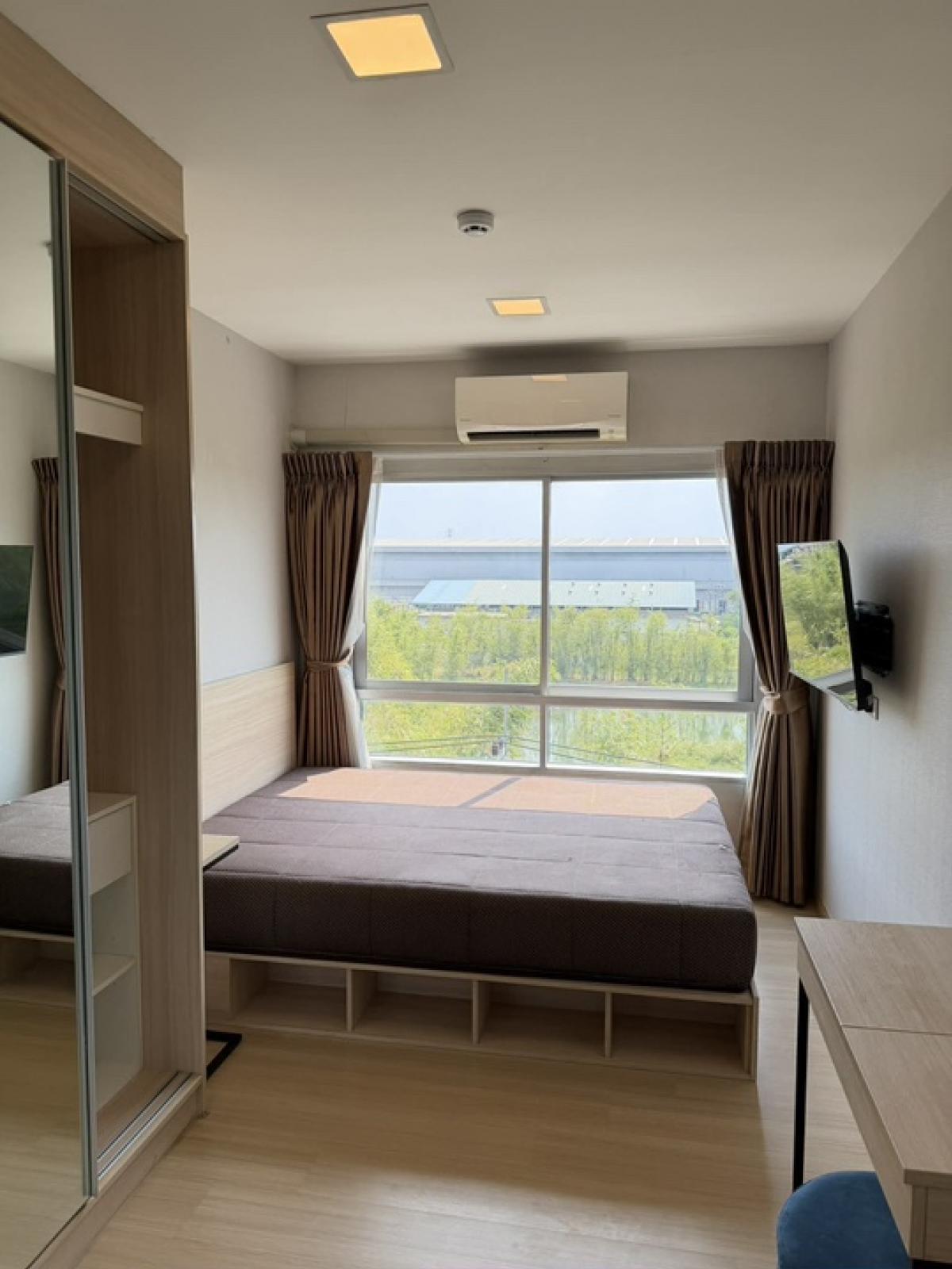 For RentCondoPathum Thani,Rangsit, Thammasat : Ready to move in, Plum Condo Rangsit Alive 1, beautiful room!! Fully furnished!! 2 year contract reduced to 8,500.-