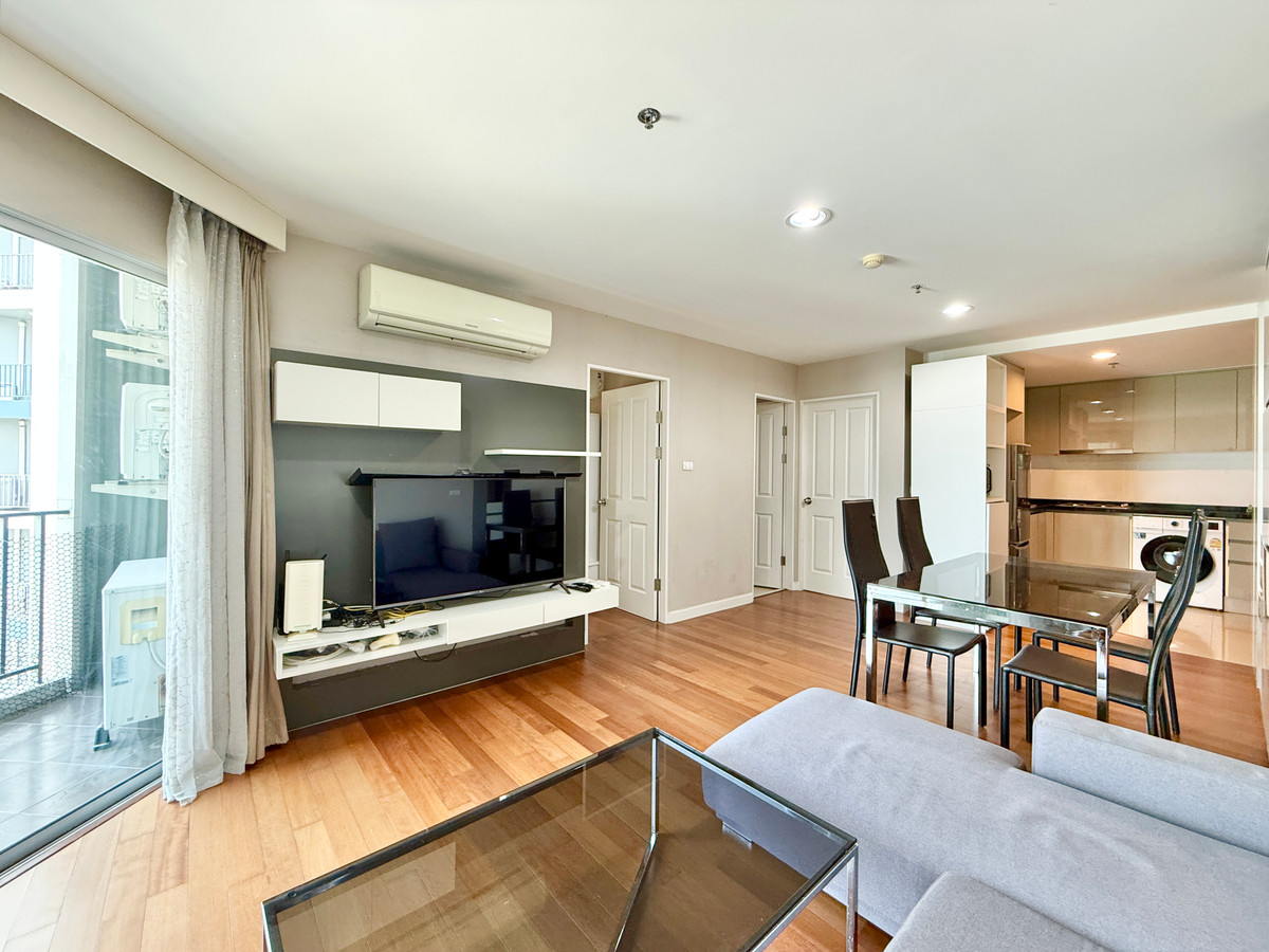 For RentCondoRama9, Petchburi, RCA : Cheap for rent 🌈✨ Belle Grand rama 9, size 58 SQM, 2 bedrooms, 1 bathroom, 27,000 baht, beautiful room, high floor, Call 092-2462653 Donut