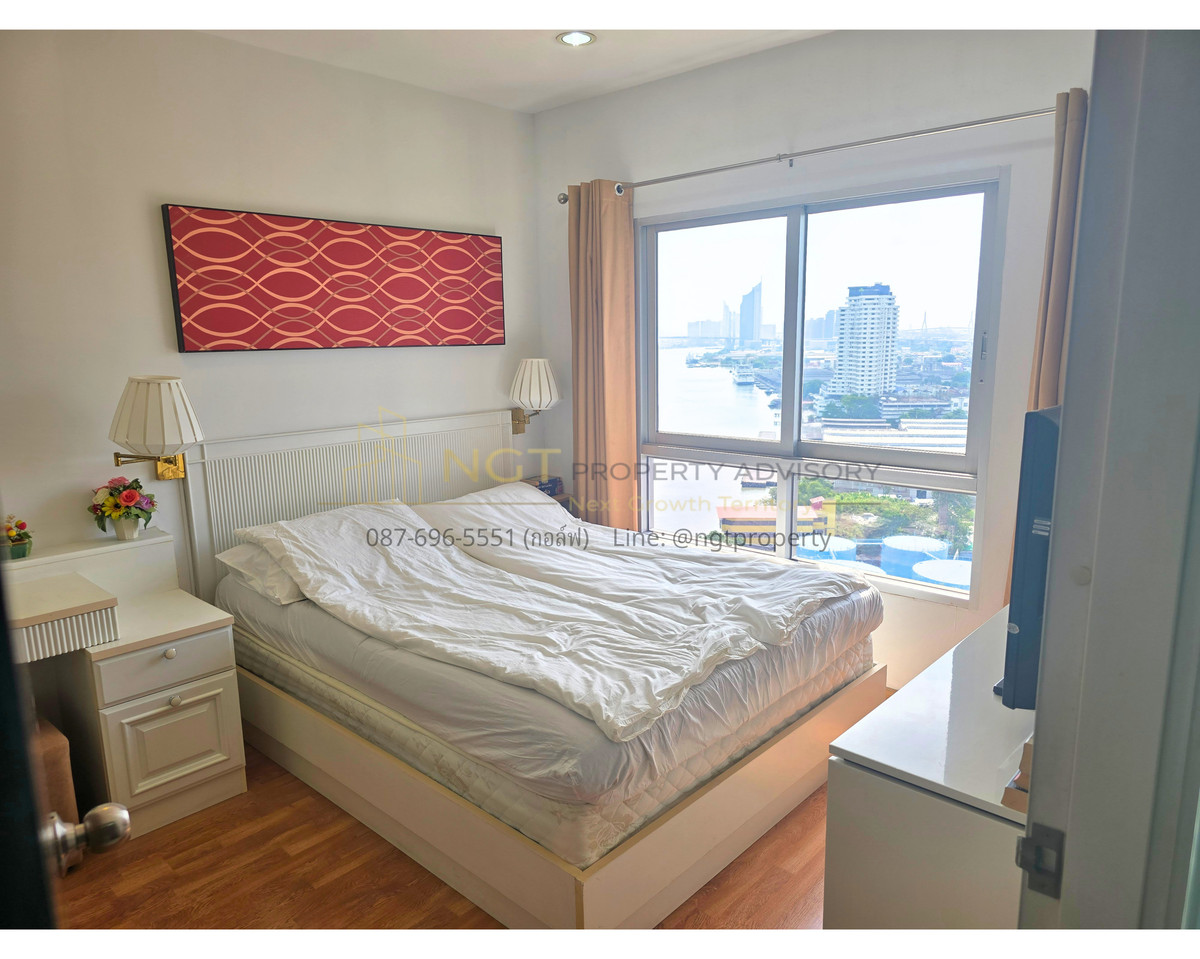 For SaleCondoRathburana, Suksawat : 🏙 Ivy River Condo | High Floor Chao Phraya River View | 35.45 sqm Fully Furnished Ready to move in! 