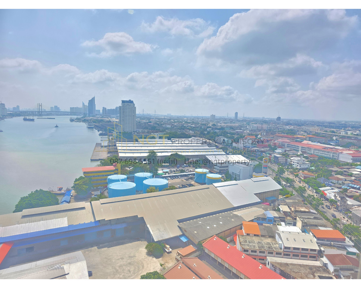 For SaleCondoRathburana, Suksawat : 🏙 Ivy River Condo | High Floor Chao Phraya River View | 35.45 sqm Fully Furnished Ready to move in! 