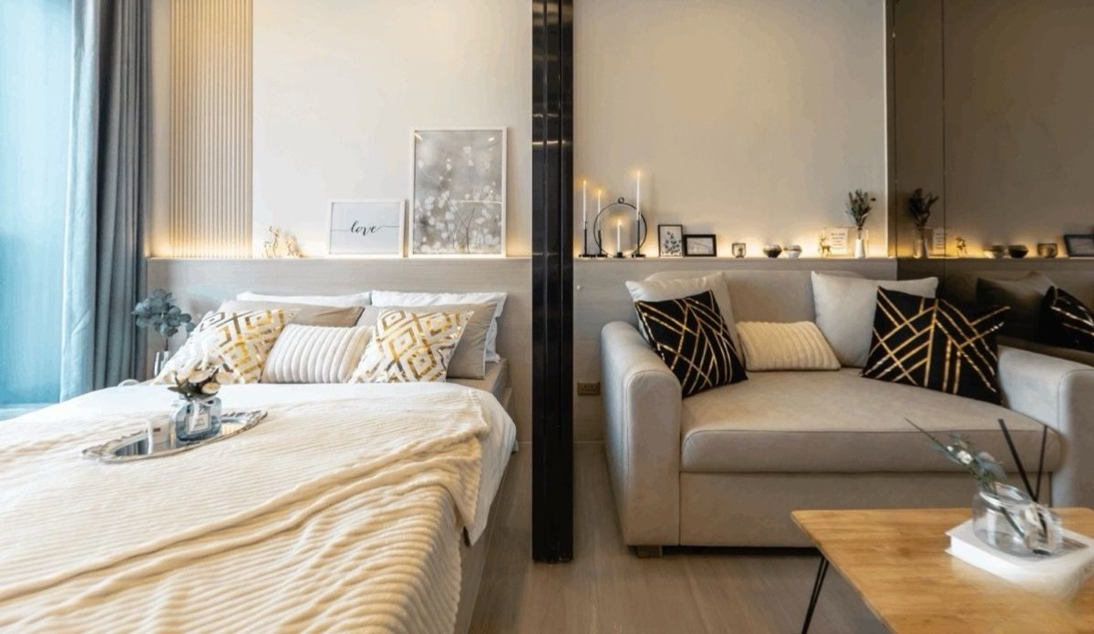 For RentCondoRama9, Petchburi, RCA : Condo for rent in NEW CBD near MRT Rama 9: One 9 Five Project: 1 bedroom, luxuriously decorated, only 350 m. to Central Rama9.