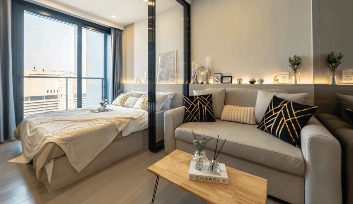 For RentCondoRama9, Petchburi, RCA : Condo for rent in NEW CBD near MRT Rama 9: One 9 Five Project: 1 bedroom, luxuriously decorated, only 350 m. to Central Rama9.