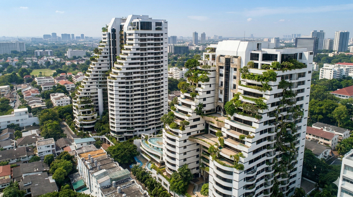 CondoSukhumvit, Asoke, Thonglor : ✨ Private kingdom 142 sq m in the heart of Sukhumvit 39✨ Wide area like living in a single house. With a 180 degree city view!📸