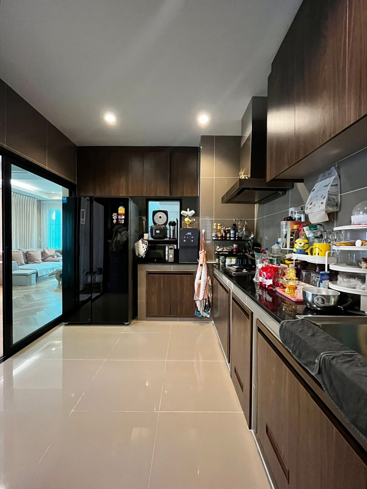 For RentHouseNonthaburi, Bang Yai, Bangbuathong : Luxury detached house for rent Setthasiri Village, Rama 5, fully furnished, near Lotus Nakhon In and The Walk Ratchaphruek.