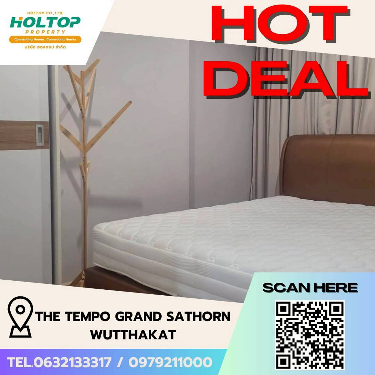 For RentCondoThaphra, Talat Phlu, Wutthakat : #L098🎉 170369 Condo for rent The Tempo Grand Sathon-Wutthakat  