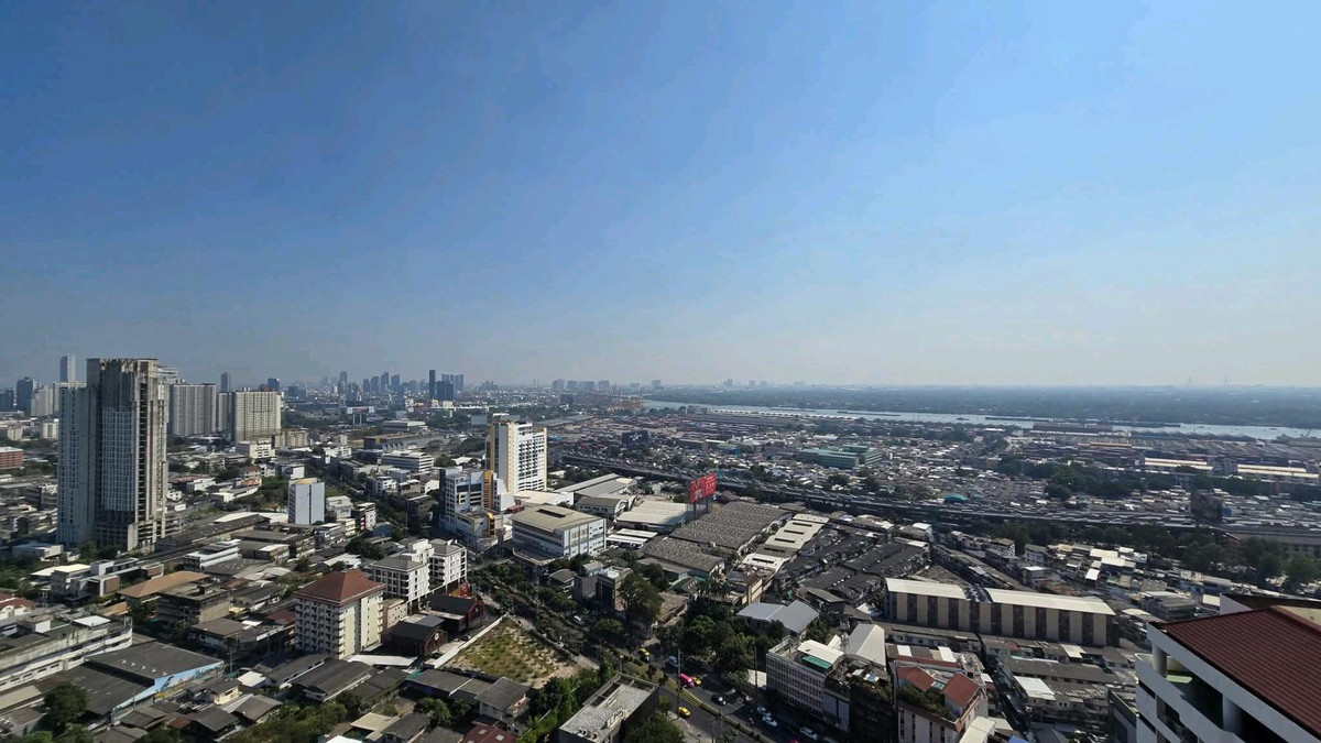 For RentCondoSukhumvit, Asoke, Thonglor : Condo for rent, OKA HAUS, 1 bedroom, Bang Krachao with river curve view, high floor.