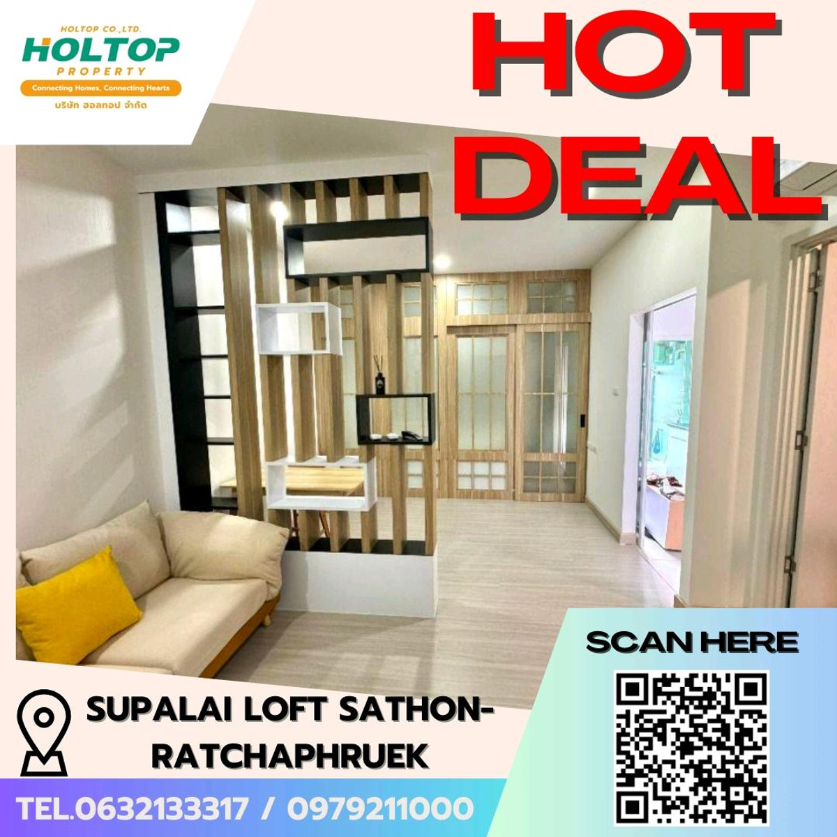 For RentCondoThaphra, Talat Phlu, Wutthakat : #E129 🎉170369 Condo for Rent Supalai Loft Sathon-Ratchaphruek