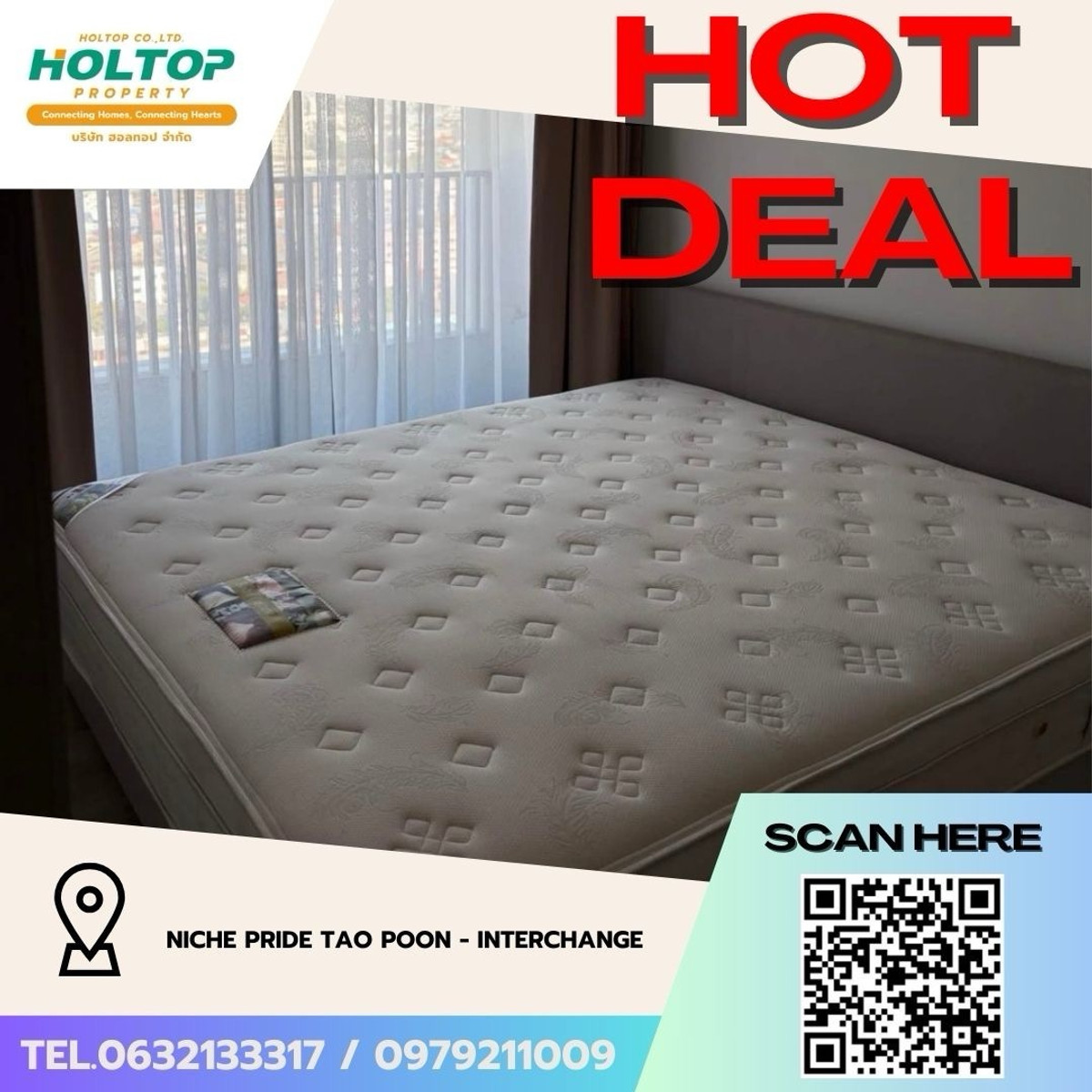 For RentCondoBang Sue, Wong Sawang, Tao Pun : #Z5026💥 170369 🔥Condo for rent Niche Pride Tao Poon - Interchange