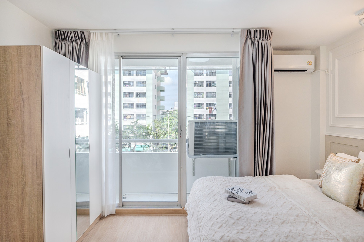 For SaleCondoLadprao101, Happy Land, The Mall Bang Kapi : 🧿Newly decorated room + complete furniture Ready to provide loan application services 📑🧸✨