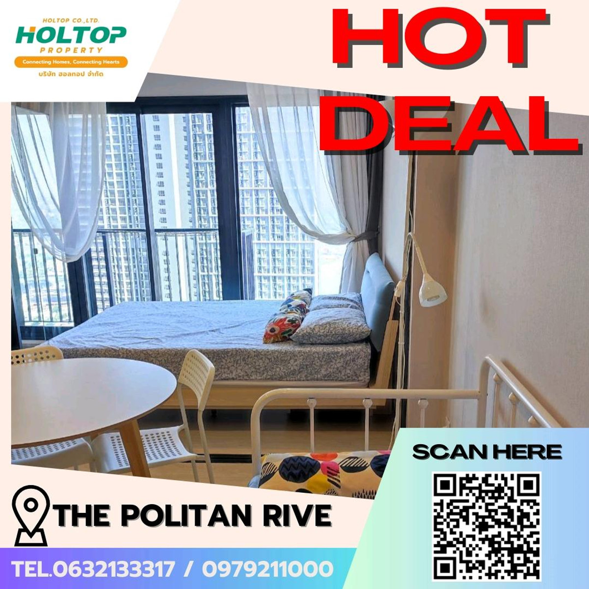 For RentCondoRattanathibet, Sanambinna : #E130 🎉170369 Condo for Rent at The Politan Rive