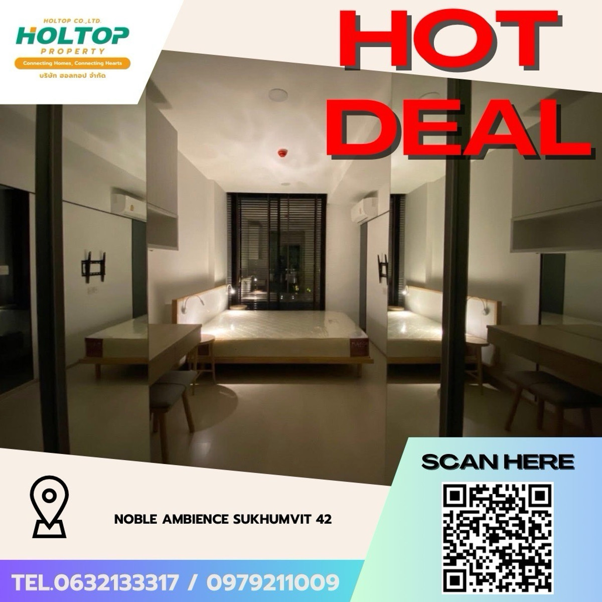 For RentCondoSukhumvit, Asoke, Thonglor : #Z5019💥 170369 🔥Condo for rent Noble Ambience Sukhumvit 42