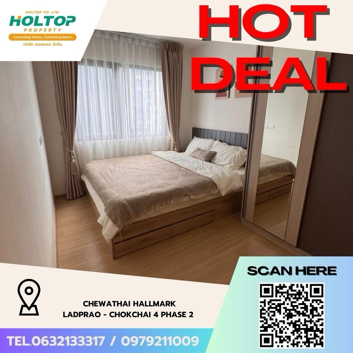 For RentCondoChokchai 4, Ladprao 71, Ladprao 48, : #Z5018💥 170369 🔥Condo for rent Chewathai Hallmark Ladprao - Chokchai 4 Phase 2