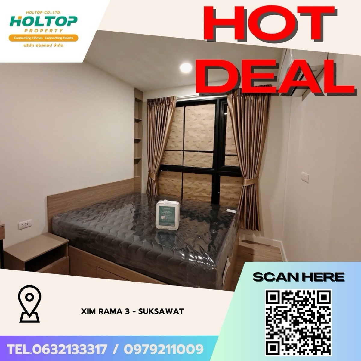 ให้เช่าคอนโดราษฎร์บูรณะ สุขสวัสดิ์ : #Z5016💥 170369 🔥ให้เช่าคอนโด Xim Rama 3 - Suksawat (รหัสเดิม Z4398)