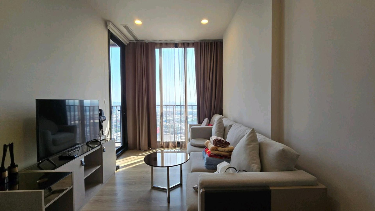 For RentCondoSukhumvit, Asoke, Thonglor : Condo for rent, OKA HAUS, 1 bedroom, Bang Krachao with river curve view, high floor.