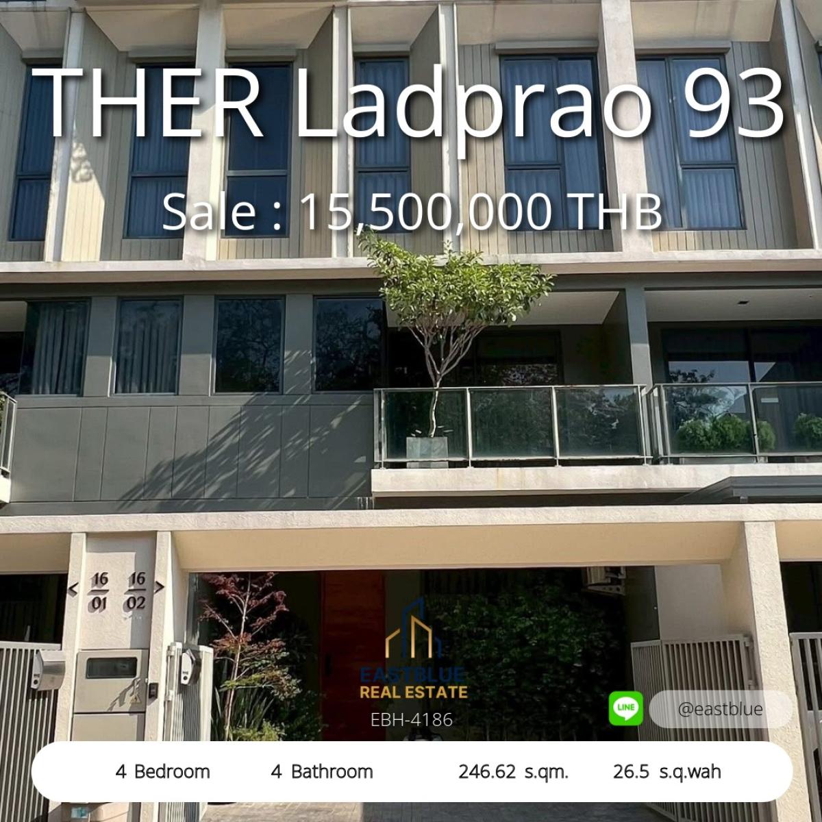 For SaleTownhomeLadprao101, Happy Land, The Mall Bang Kapi : 17/03/2026, บ้านเดี่ยว 4 ห้องนอน ทำเลทองลาดพร้าว 93 ขาย 15.5 ล้าน 
พื้นที่กว้าง 246 ตรม. ใกล้รถไฟฟ้าและแหล่งช้อปปิ้ง 0642748883