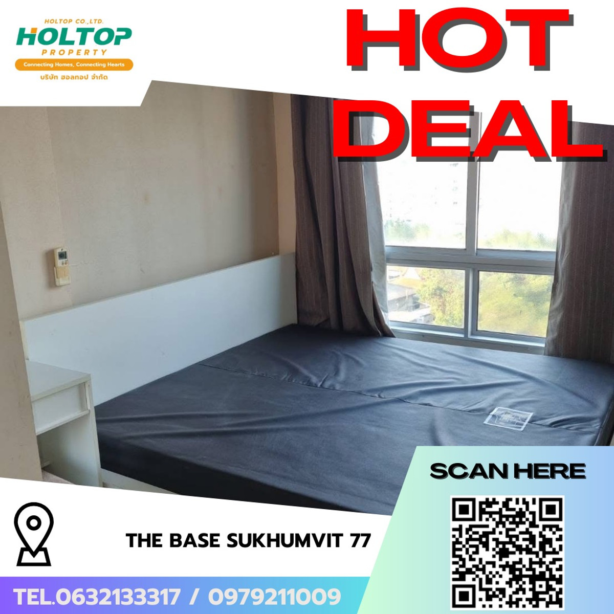 ให้เช่าคอนโดอ่อนนุช อุดมสุข : #R9656 🎉 180369 ให้เช่าคอนโด THE BASE Sukhumvit 77 