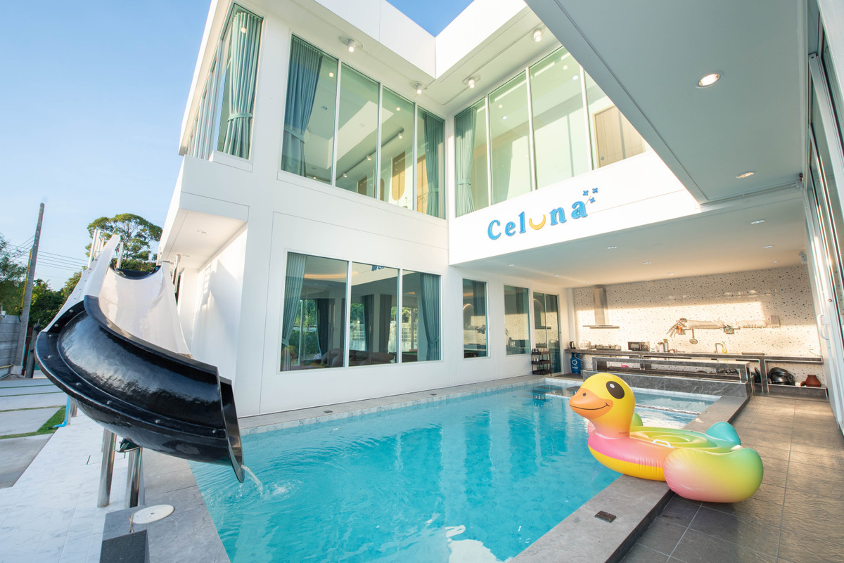 For SaleHousePattaya, Bangsaen, Chonburi : Detached House Celuna Pool Villa Na Jomtien / 6 Bedrooms (FOR SALE) AM086