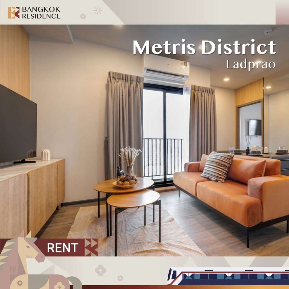 For RentCondoLadprao, Central Ladprao :  🐾 A perfect  for pet lovers! Metris District Ladprao, Beautiful unit,great price 💸 Near MRT Phahon Yothin 