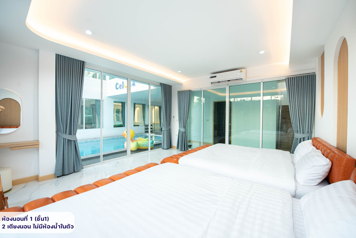 For SaleHousePattaya, Bangsaen, Chonburi : Detached House Celuna Pool Villa Na Jomtien / 6 Bedrooms (FOR SALE) AM086