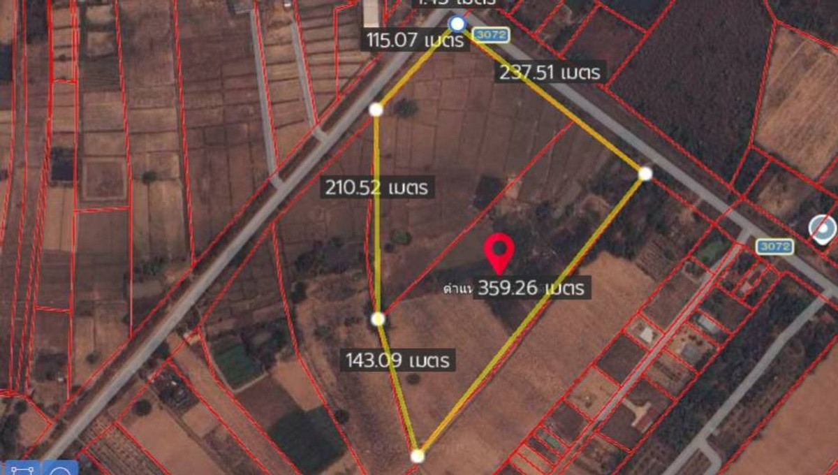 ขายที่ดินอุดรธานี : ขายที่ดิน ติดถนนทางหลวง 3072 แปลงสวย 39-2-76 ไร่ ต.นิคมสงเคราะห์  เมืองอุดรธานี   